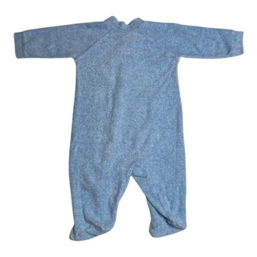 Baby Connection 90s Blue Terry Cloth Baby Sleeper Sz 6-9 M - Picture 4 of 4